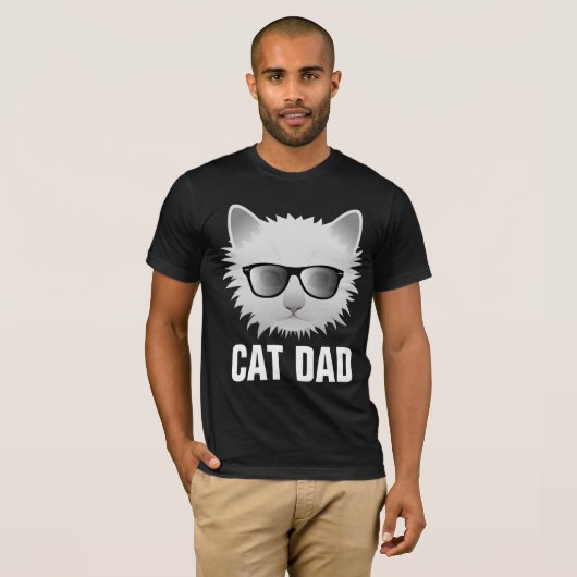 CAT DAD, FUNNY CAT T-SHIRT (Voorkant volledig)
