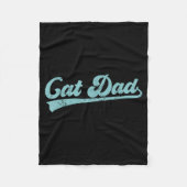 Cat Dad Funny Dad Father's Day Funny Papa  Fleece Deken (Voorkant)