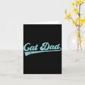 Cat Dad Funny Dad Father's Day Funny Papa Kaart (Gele Bloem)