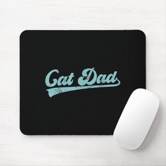 Cat Dad Funny Dad Father's Day Funny Papa  Muismat (Met muis)