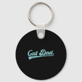 Cat Dad Funny Dad Father's Day Funny Papa  Sleutelhanger (Voorkant)