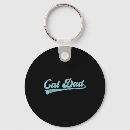 Cat Dad Funny Dad Father's Day Funny Papa  Sleutelhanger (Voorkant)