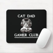Cat Dad Gamer Club Funny Cat Lover Gaming Game Fat Muismat (Met muis)