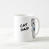 CAT DAD - Gepersonaliseerd Koffiemok (Voorkant rechts)
