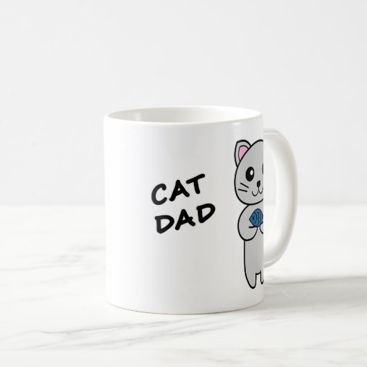 CAT DAD - Gepersonaliseerd Koffiemok (Voorkant rechts)