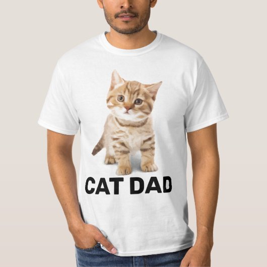 CAT DAD GINGER KITTEN MANNEN T-SHIRTS (Voorkant)