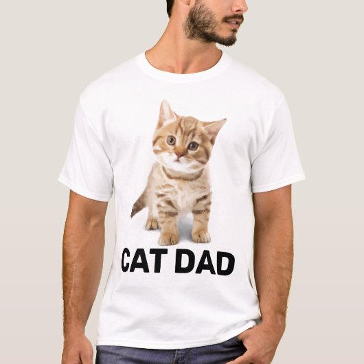 CAT DAD GINGER KITTEN MANNEN T-SHIRTS (Voorkant)