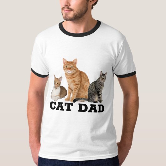 CAT DAD (Ginger Tabby) T-shirts (Voorkant)