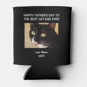 Cat Dad Happy Vaderdag Black Foto Blikjeskoeler (Voorkant)