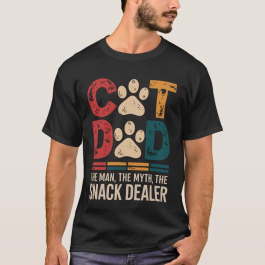 Cat Dad Het Man De mythe Grappige Mannen Shirt (Voorkant)