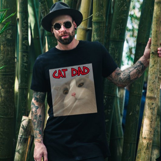 CAT DAD MANNEN CAT LOVER T-SHIRS T-SHIRT