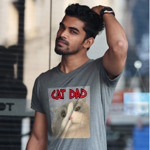 CAT DAD MANNEN CAT LOVER T-SHIRS T-SHIRT