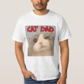 CAT DAD MANNEN CAT LOVER T-SHIRS T-SHIRT (Voorkant)