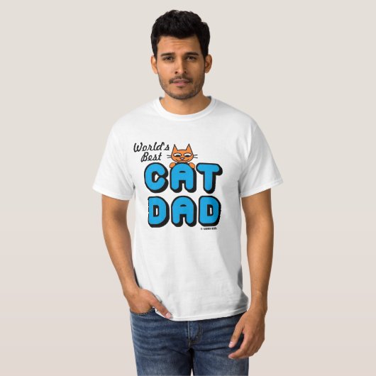"CAT DAD" Mannen Cat Lover T-shirt (Voorkant volledig)