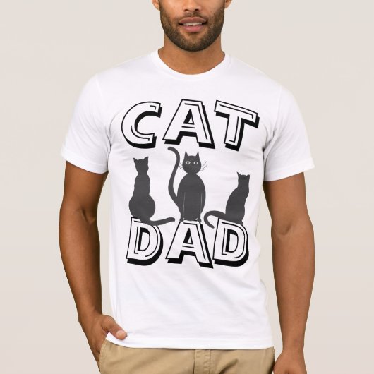 CAT DAD, MANNEN Cat Lover T-shirts (Voorkant)