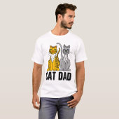 CAT DAD-Mannen T-shirts (Voorkant volledig)