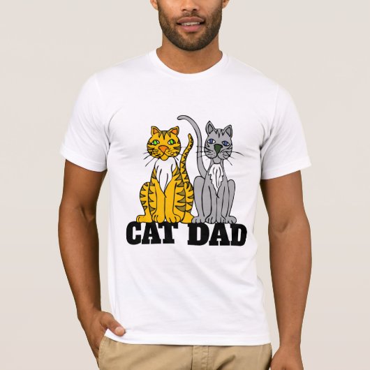 CAT DAD, Mannen T-Shirts (Voorkant)