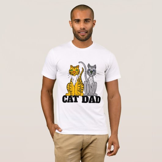 CAT DAD, Mannen T-Shirts (Voorkant volledig)