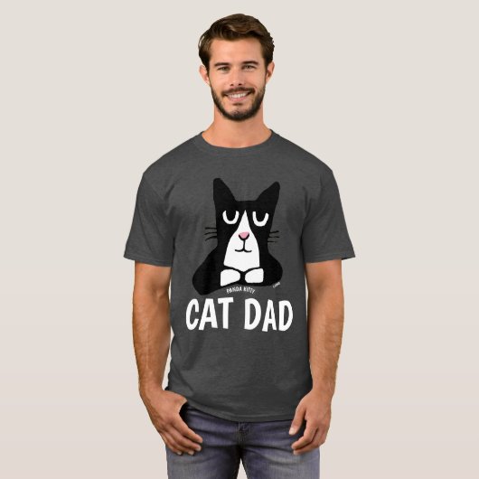 CAT DAD, Panda Kat T-shirts (Voorkant volledig)