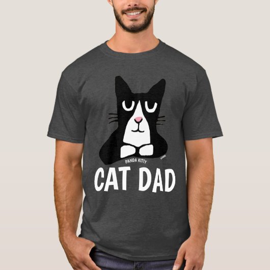 CAT DAD, Panda Kat T-shirts (Voorkant)