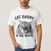 CAT DAD PAPA IN HET HUIS Grappige T-shirts (Voorkant)
