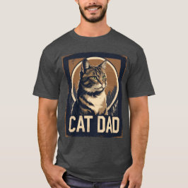 Cat Dad Pride – Rugged Feline Art T-shirt