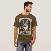 Cat Dad Pride – Rugged Feline Art T-shirt (Voorkant volledig)
