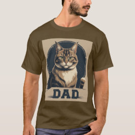 Cat Dad Pride – Rugged Feline Art T-shirt