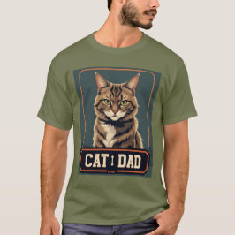 Cat Dad Pride – Rugged Feline Art T-shirt