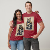 Cat Dad Pride – Rugged Feline Art T-shirt (Unisex)