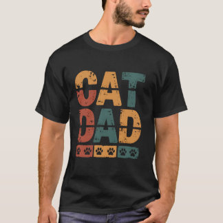 Cat Dad  Retro Cat Lover Dad's Day G T-shirt