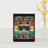 Cat Dad Shirten voor mannen Funny Cat Dad Vaderdag Kaart (Gele Bloem)