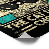 Cat Dad Shirten voor mannen Funny Cat Dad Vaderdag Poster (Hoek)