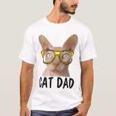 CAT DAD SPHYNX grappige t-shirts (Voorkant)