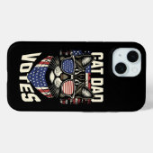 Cat Dad stemt voor Schattigee Amerikaanse vlag Case-Mate iPhone Case (Achterkant (horizontaal))