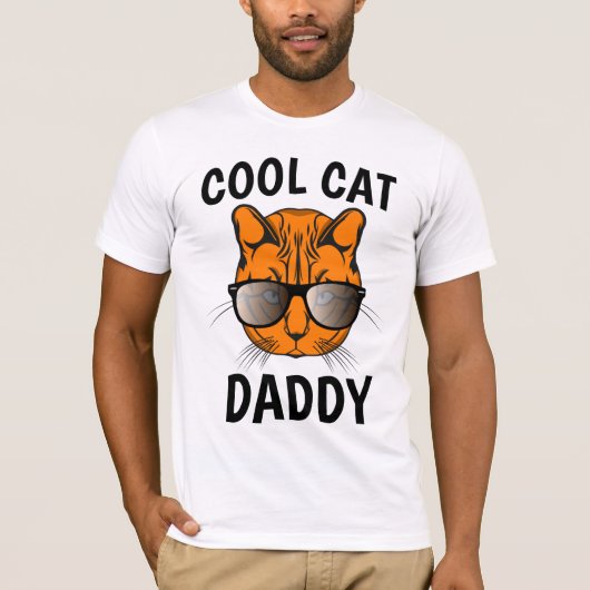 CAT DAD T-Shirts, Ginger Mannen T-shirts (Voorkant)