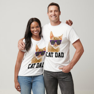 CAT DAD T-shirts, Grappige zonnebril T-shirt