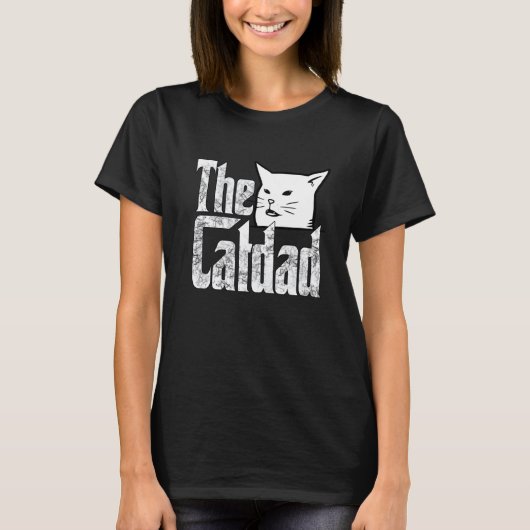 Cat Dad The Catfather Crazy Cat Father Kitty Daddy T-shirt (Voorkant)