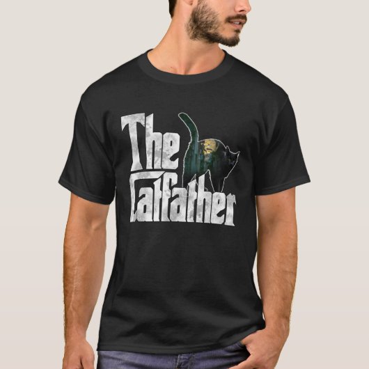 Cat Dad The Catfather Crazy Cat Father Kitty Daddy T-shirt (Voorkant)