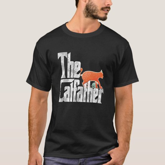 Cat Dad The Catfather Crazy Cat Father Kitty Daddy T-shirt (Voorkant)