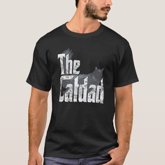 Cat Dad The Catfather Crazy Cat Father Kitty Daddy T-shirt (Voorkant)