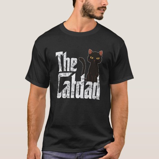 Cat Dad The Catfather Crazy Cat Father Kitty Daddy T-shirt (Voorkant)