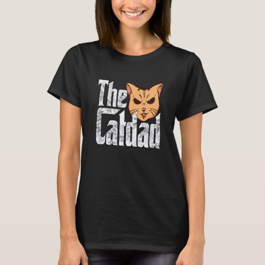 Cat Dad The Catfather Crazy Cat Father Kitty Daddy T-shirt (Voorkant)