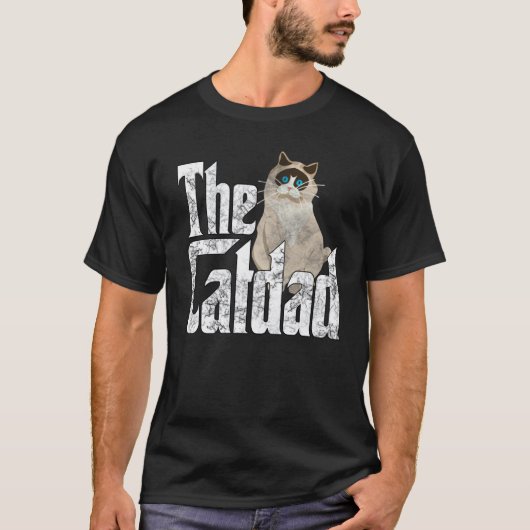Cat Dad The Catfather Crazy Cat Father Kitty Daddy T-shirt (Voorkant)
