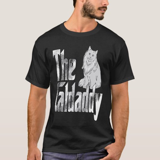 Cat Dad The Catfather Crazy Cat Father Kitty Daddy T-shirt (Voorkant)