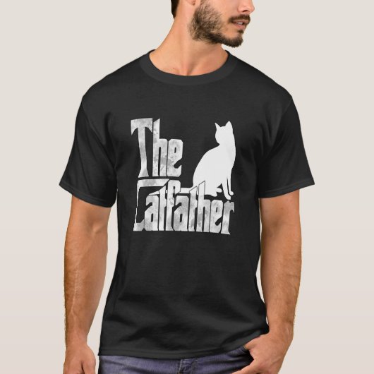 Cat Dad The Catfather Crazy Cat Father Kitty Daddy T-shirt (Voorkant)