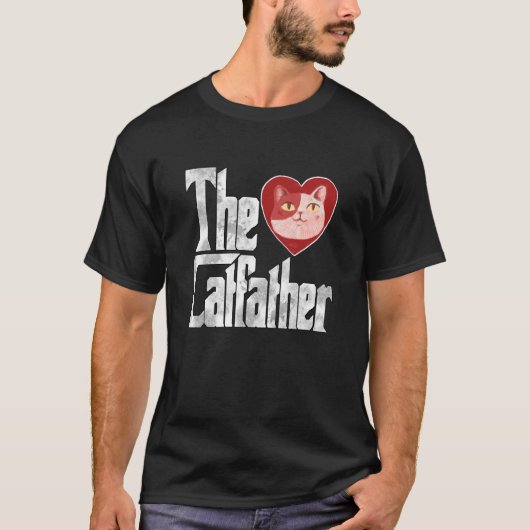 Cat Dad The Catfather Crazy Cat Father Kitty Daddy T-shirt (Voorkant)