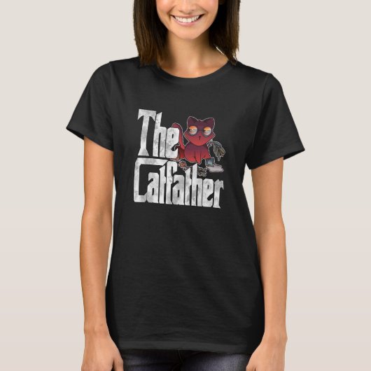 Cat Dad The Catfather Crazy Chaos Cat Father Kitty T-shirt (Voorkant)