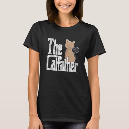 Cat Dad The Catfather Crazy Cute Cat Father Kitty T-shirt (Voorkant)