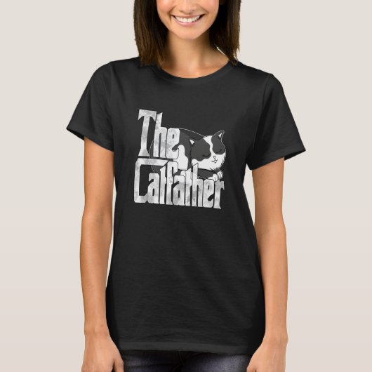 Cat Dad The Catfather Crazy Cute Cat Father Kitty  T-shirt (Voorkant)